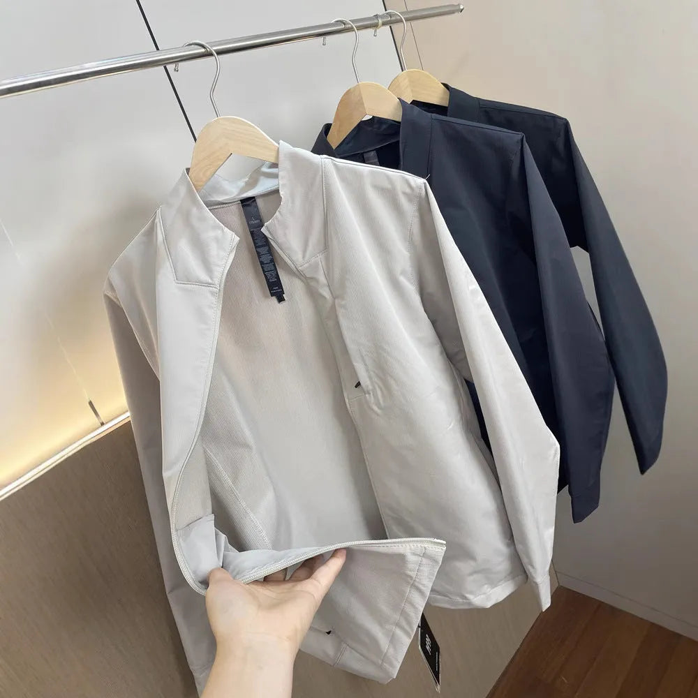 Men's stand collar sports casual jacket in polyester fabric available in multiple sizes and colours