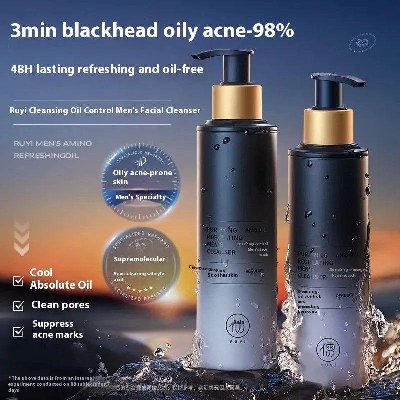 150ml men's oil control facial cleanser bottle for blackhead and acne removal