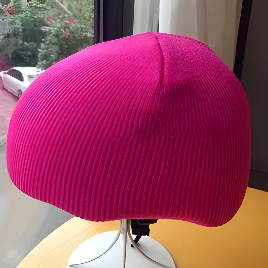 Personality Helmet Cover in multiple colours stretched over a size L ski helmet on a snowy background.