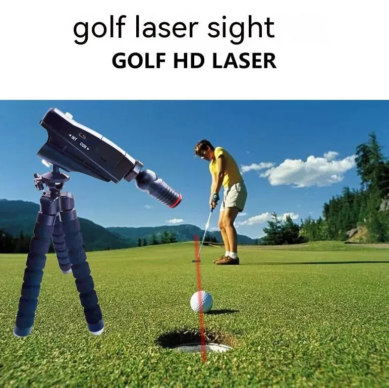 Golf putter laser aiming instrument with adjustable sight alignment for putting practice training