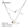 Love double-layer 18K gold-plated collarbone necklace with snake pendant for women on display