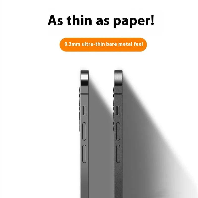 Frosted matte TPU phone case for iPhone, transparent back with drop resistance and heat dissipation