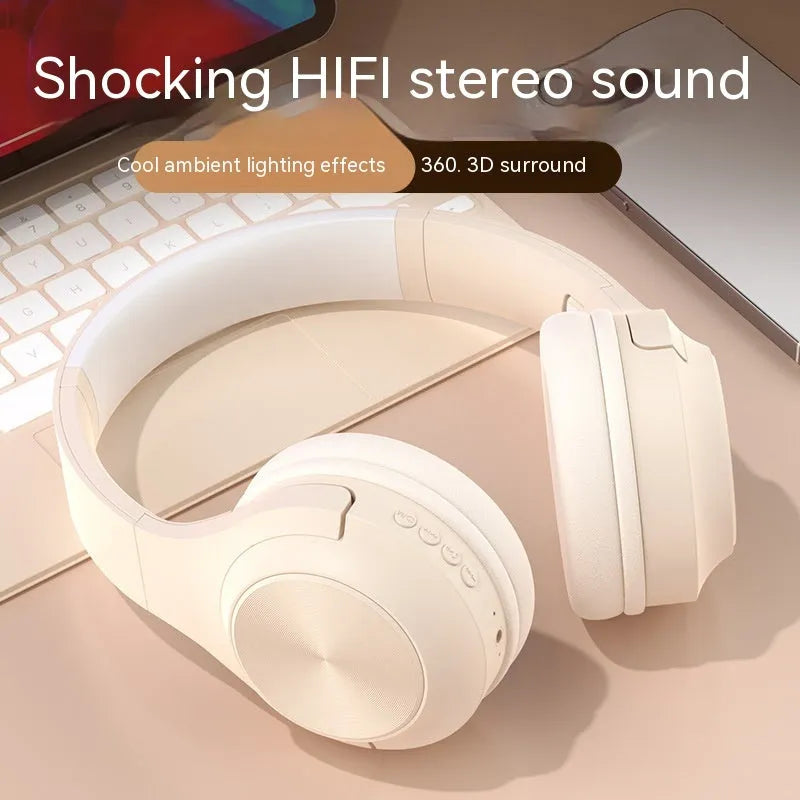 Wireless Bluetooth headset with head-mounted design in Youth Green colour, shown with its charging case.