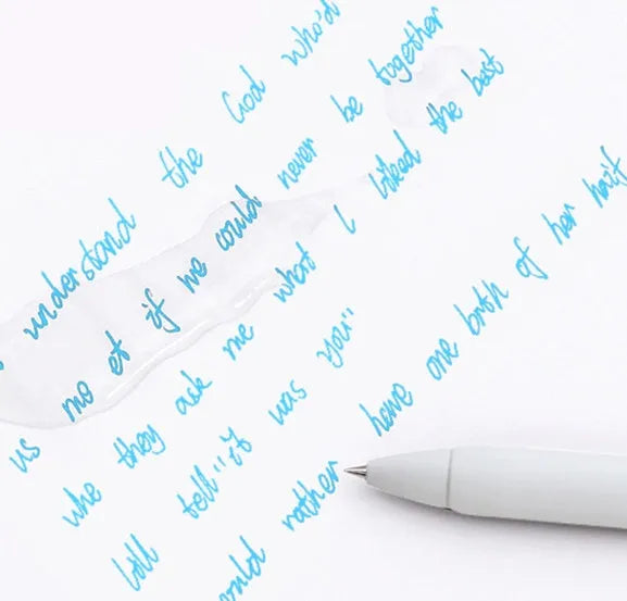 Gel pen with 0.38mm or 0.5mm tip, black ink, 140mm body length, 10 pens per box