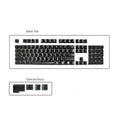 104 transparent mechanical keyboard keycaps set in PBT plastic for backlit keyboards