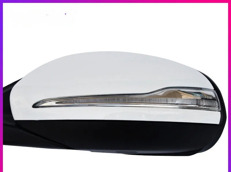 Mercedes-Benz W205 C-Class replacement rearview mirror assembly with ABS shell in black and white primer options