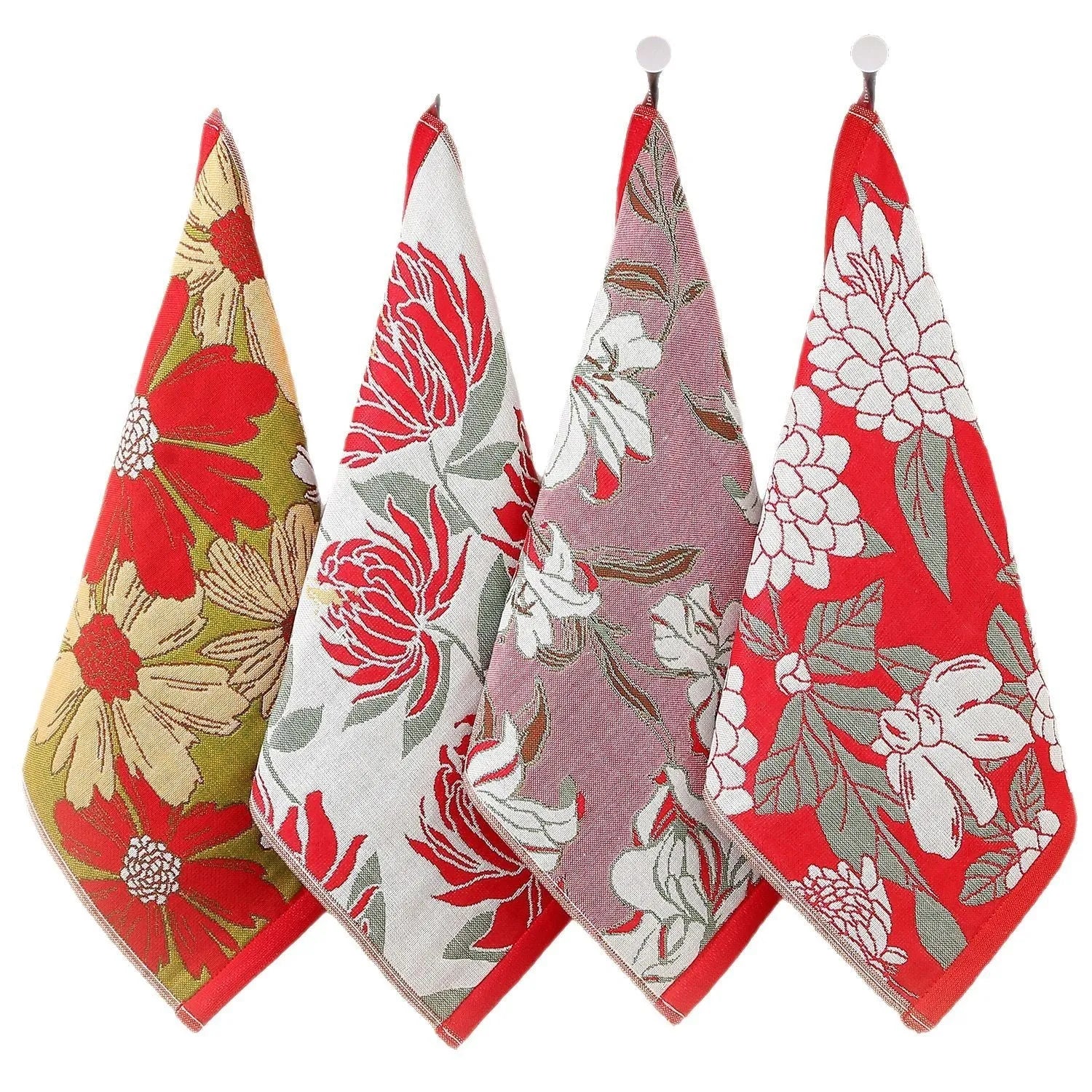 Class A cotton gauze square towel for kids, lint-free hanging handkerchief, 40x34cm, pure cotton plain weave, multi-colour pack