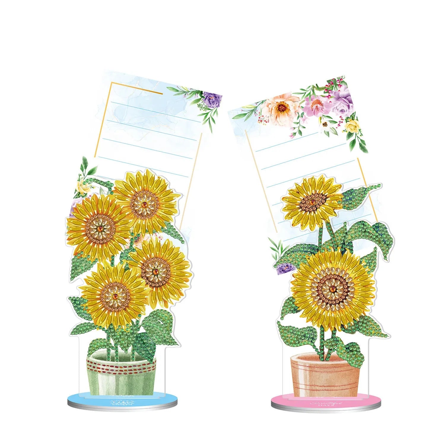 Handmade diamond painting desktop note clip in American suite style, dimensions 19x11x9cm.