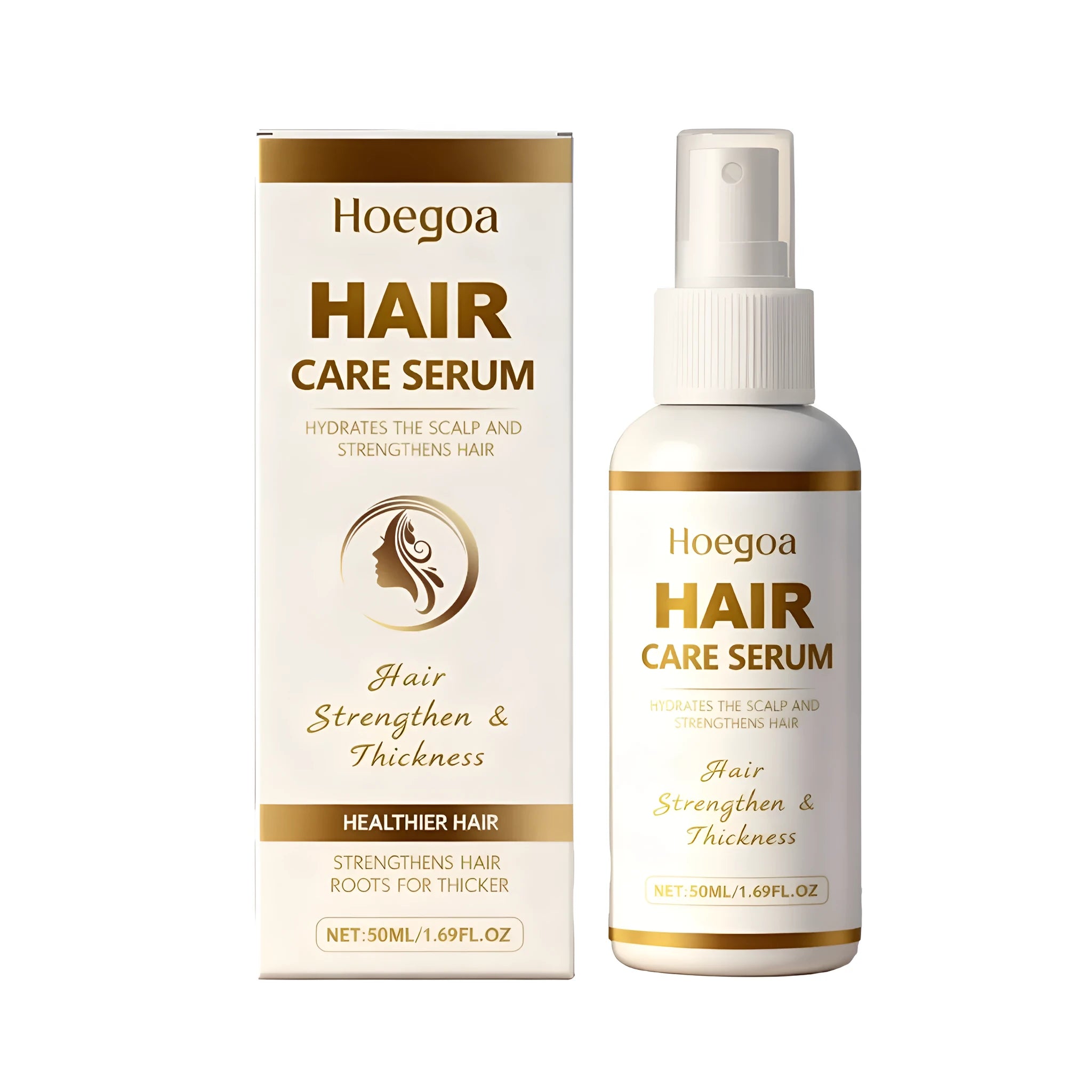 50ml hair care serum with ginger root oil, rosemary oil, and castor oil in a spray bottle
