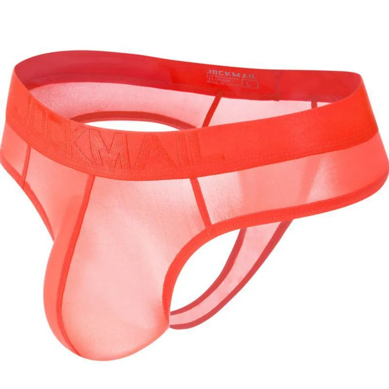 Men's ice silk ultra-thin translucent briefs low waist abstract pattern in seven colours sizes M-XXL