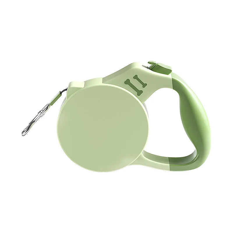 Automatic retractable dog lead for small and medium dogs ABS casing 3m length green