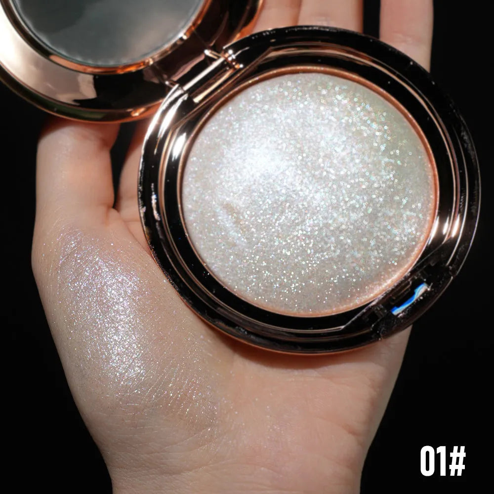 C-F019 Shining High Gloss nail polish set showing shimmer bottles, glitter gel bottles, top coat, and colour-coded brushes