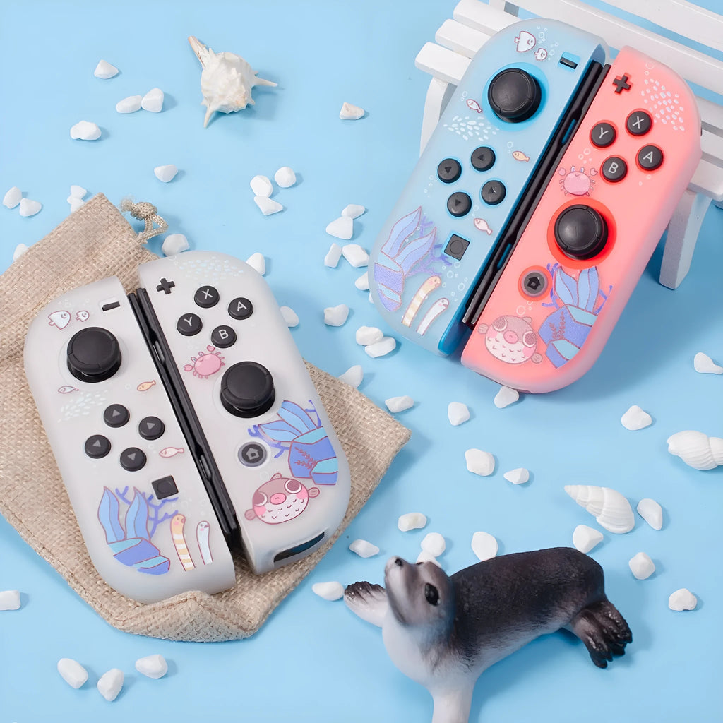 Pawdiary submarine exploration protective case for Nintendo Switch OLED console in seabed discovery colour theme