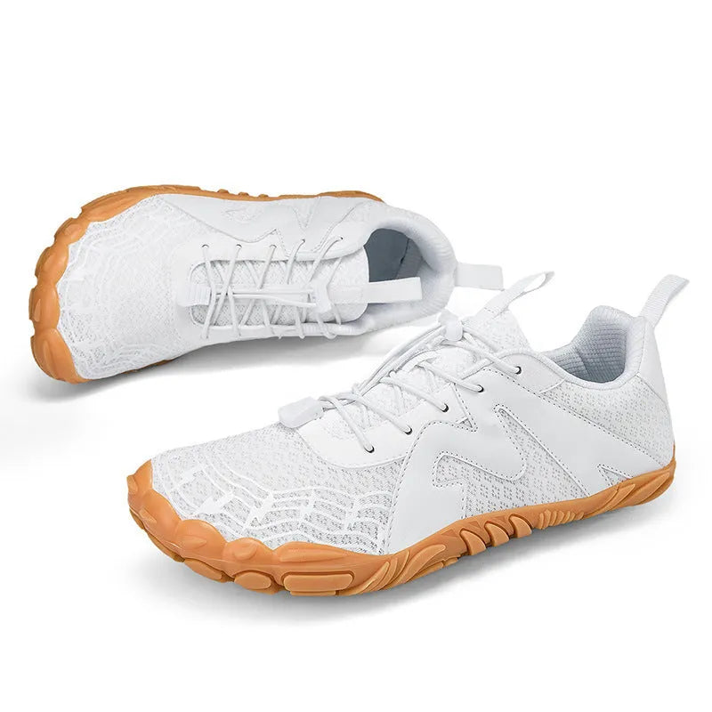Couple sports climbing shoes with flyknit lining and a rubber sole in various colours