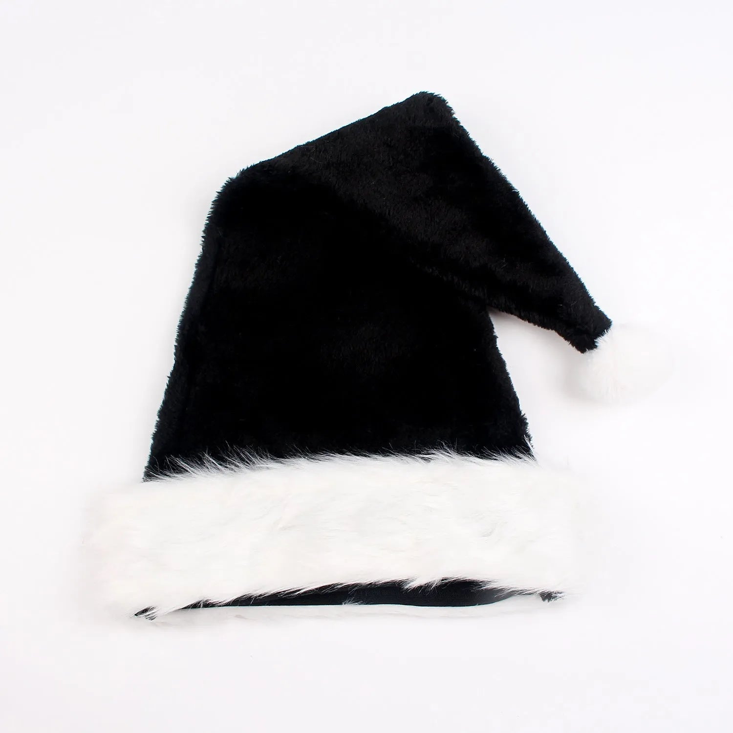 European style plush Christmas Halloween hat in polyester, 56cm by 30cm, in white and black colour