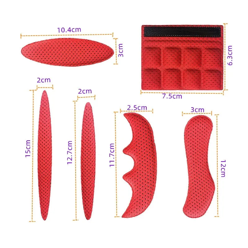 Cycling helmet lining replacement with sponge padding and adjustable Velcro chin pad