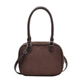 Women's crossbody suede-style PU leather handbag in horizontal square shape, available in multiple colours