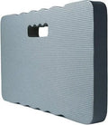 Blue EVA foam garden kneeler mat on grass, showing its 45cm length and 4cm thickness for kneeling comfort.