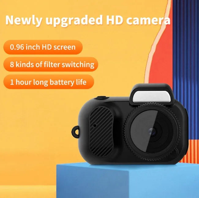 Black Y3000 HD outdoor sports camera showing compact body and 0.96-inch display screen.