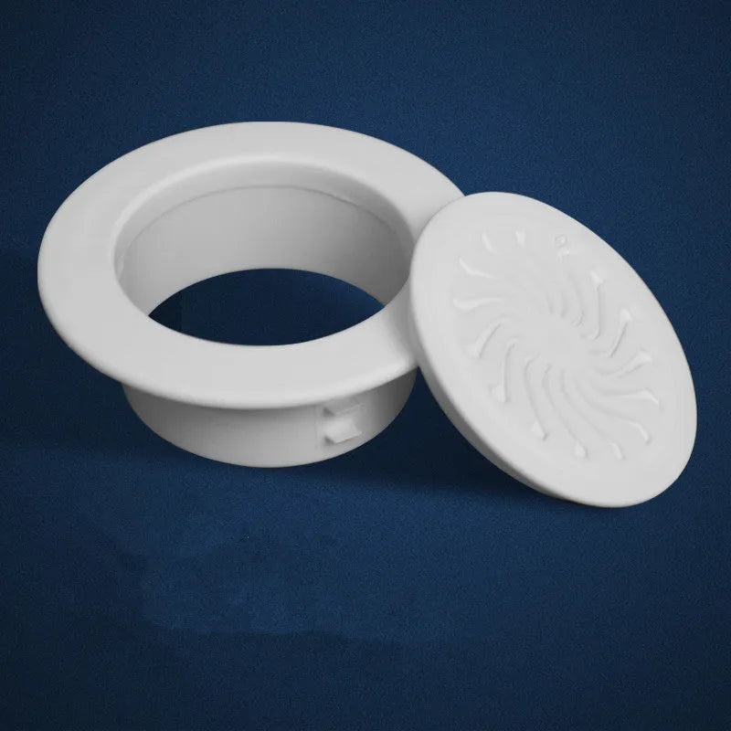 Plastic air conditioner hole sealing kit components including splits, plug caps, and tuyere panels