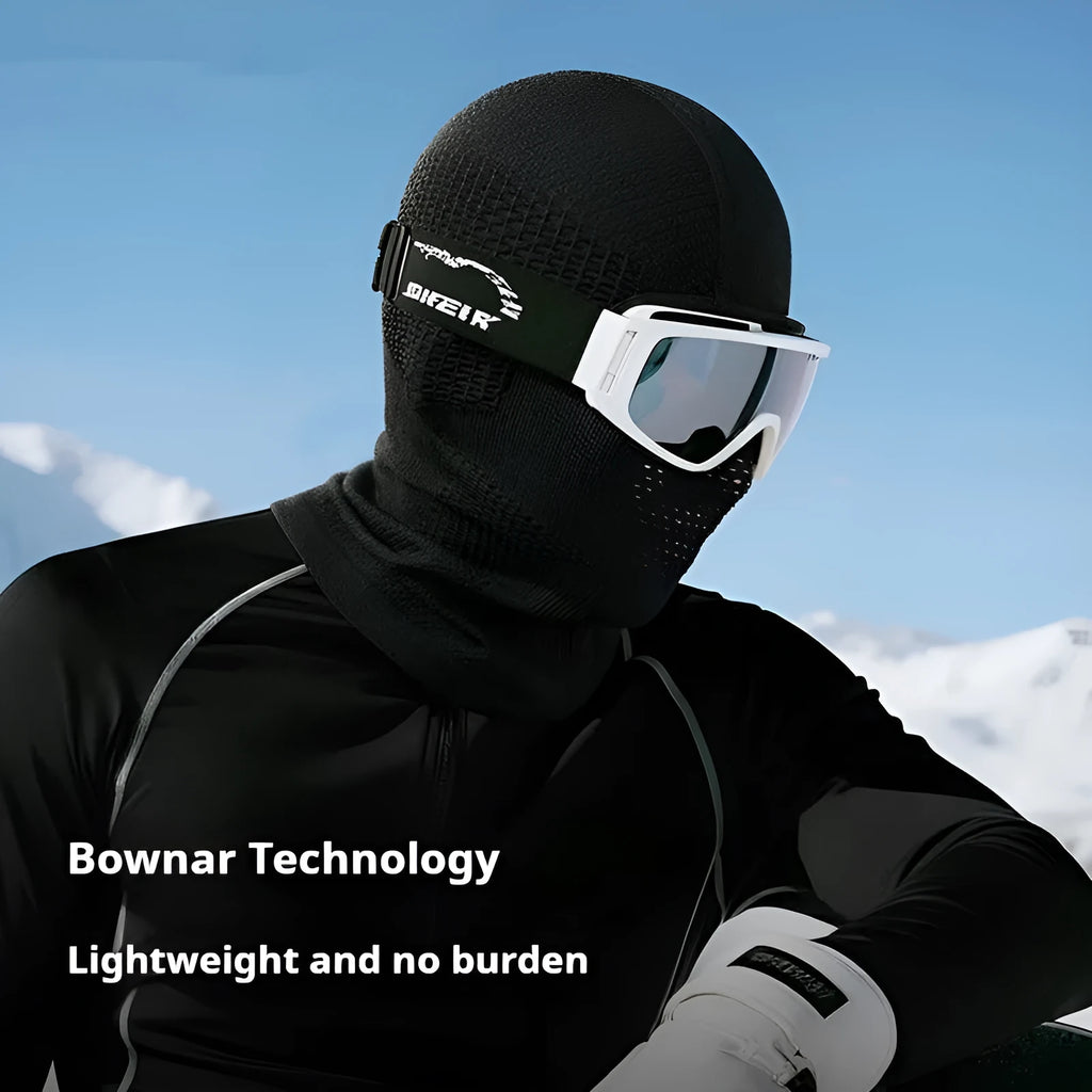 Monochrome ski mask made from nylon and spandex, breathable and non-fog for cycling and motorcycling
