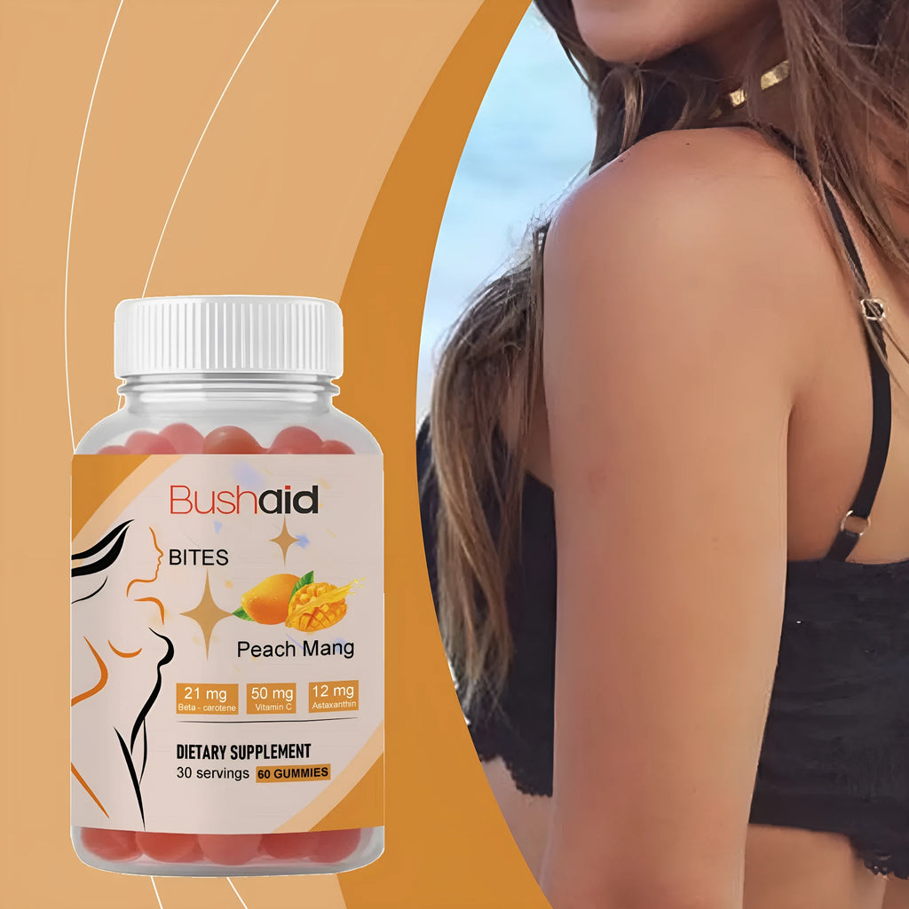 BUSHAID Tanning Gummy Candies dietary supplement soft candies in 60 count pack