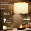Touch sensor dimming table lamp with stepless dimming, Phnom Penh fine linen shade, modern style