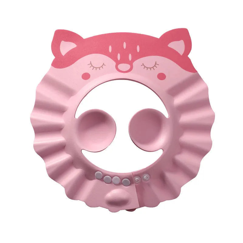 Baby shampoo cap in EVA material with adjustable button, suitable for head circumference over 40 cm