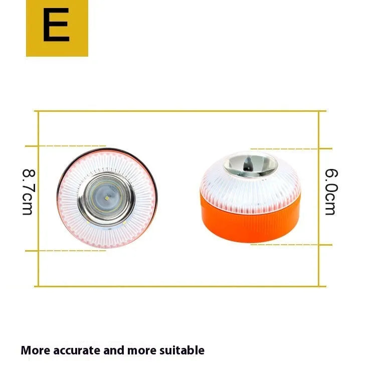 V16 LED vehicle emergency warning light in plastic housing with multiple colour options.