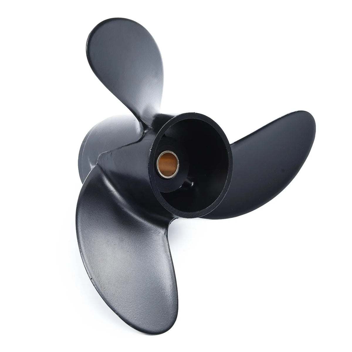 Aluminium alloy outboard motor propeller, 7.8 inch diameter, 3-blade, black finish