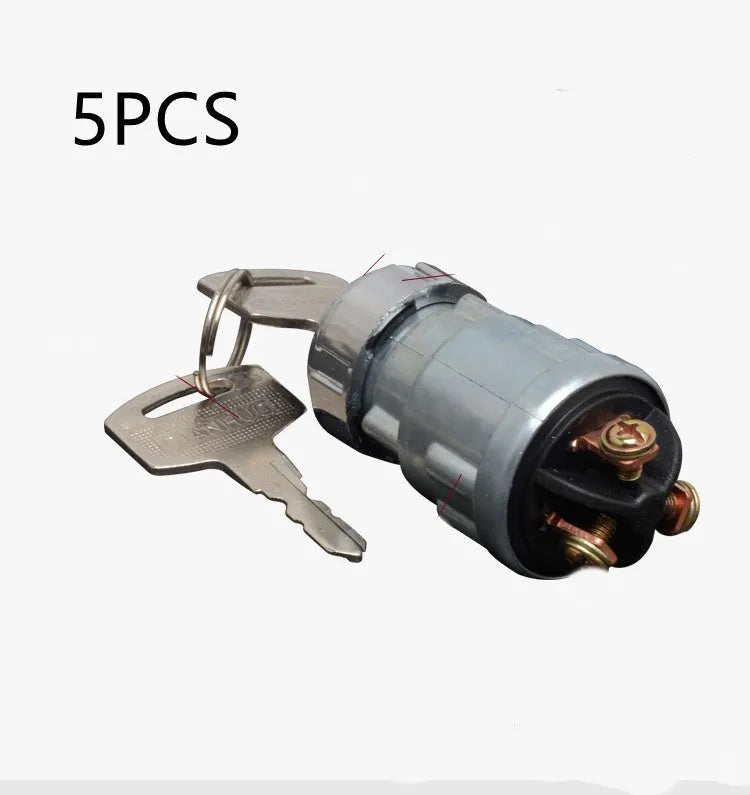 Pure copper car ignition switch with key for trucks and agricultural vehicles