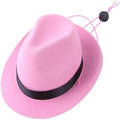 S size 155 cm diameter wool felt mini pet hat in pink, black, brown, or red colour for small pets