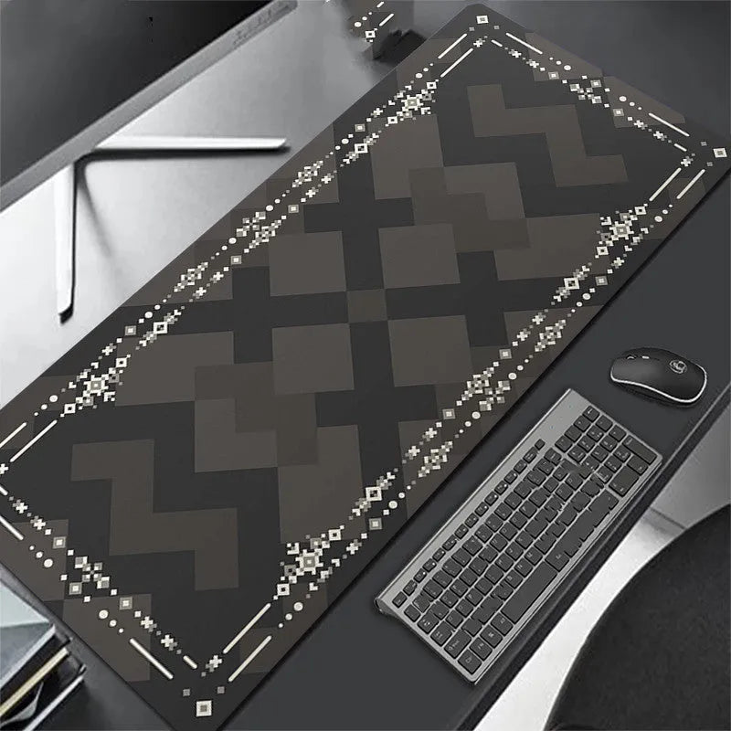 Solid colour extra long overlock mouse pad with environmentally friendly rubber base and cloth top, multiple sizes available