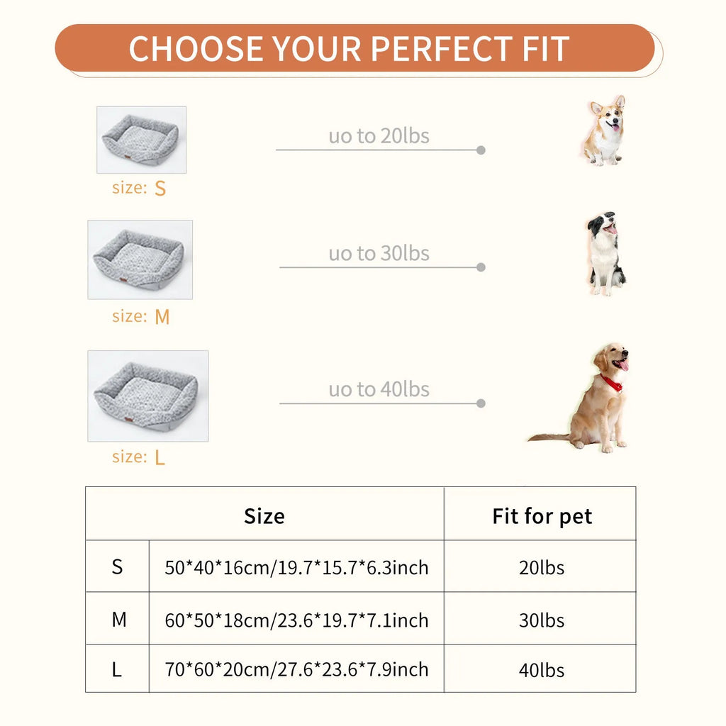 Swirl rose velvet dog bed with removable cushion for small medium dogs, sofa-style design