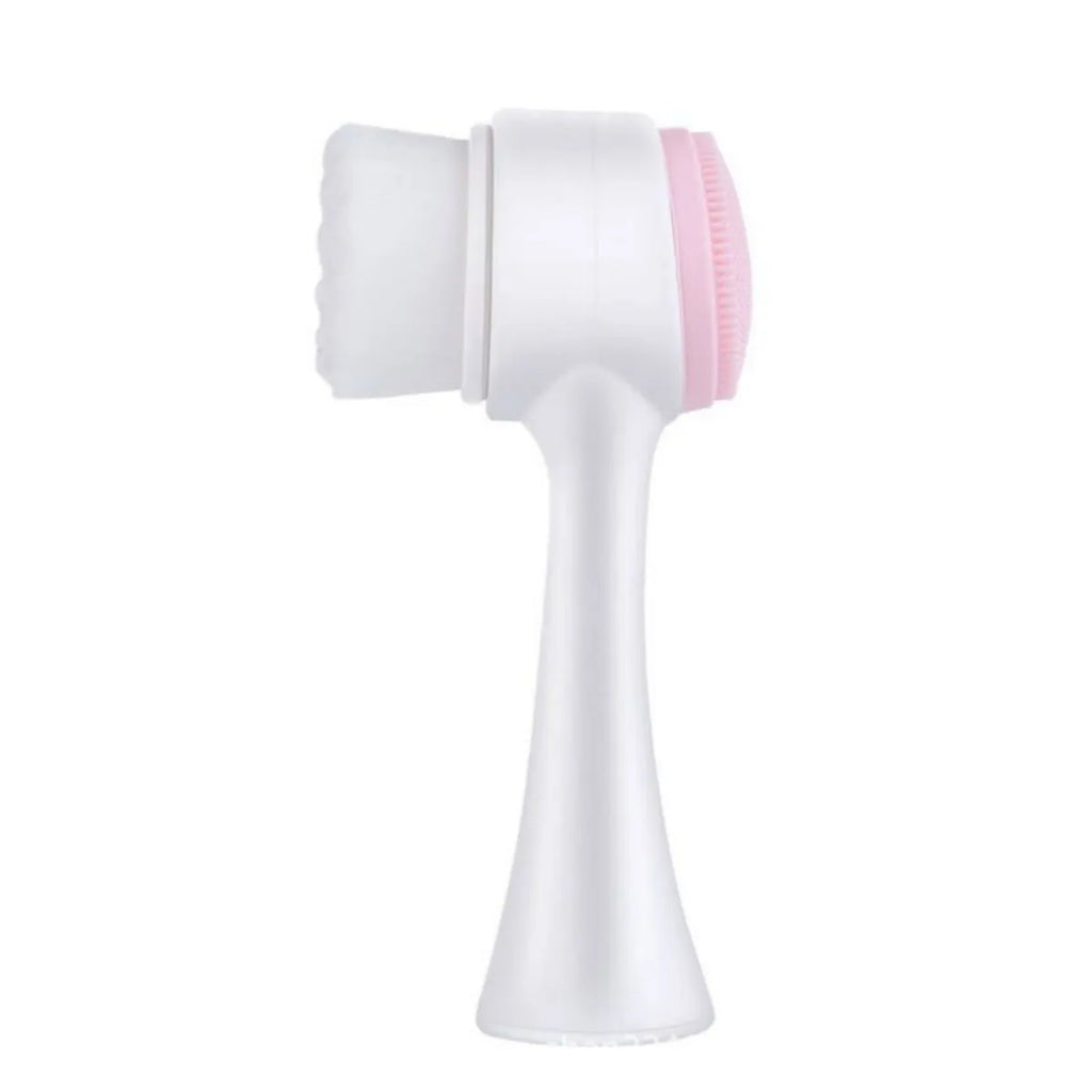 Blue pet paw brush with soft nylon bristles for gentle dog and cat grooming