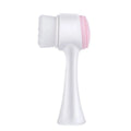 Blue pet paw brush with soft nylon bristles for gentle dog and cat grooming