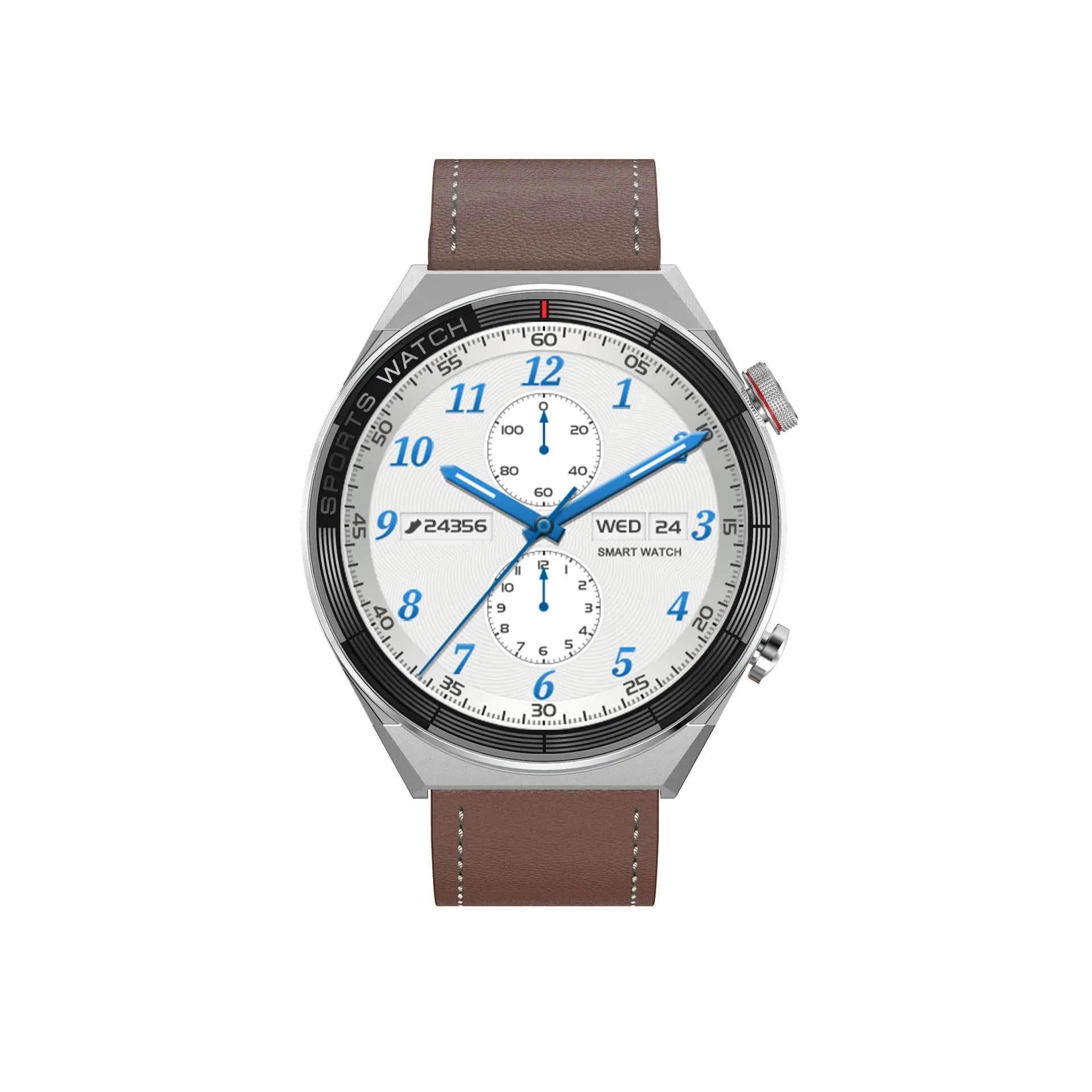Large screen Bluetooth smart watch with 46mm case and multiple strap options