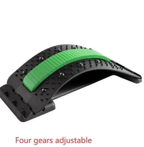 Adjustable back stretcher massager in rectangular trapezoid shape with multiple colour options