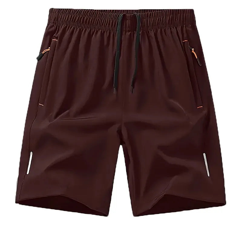 Men's European-sized basketball shorts in ice silk quick-drying polyester fabric available in seven colours