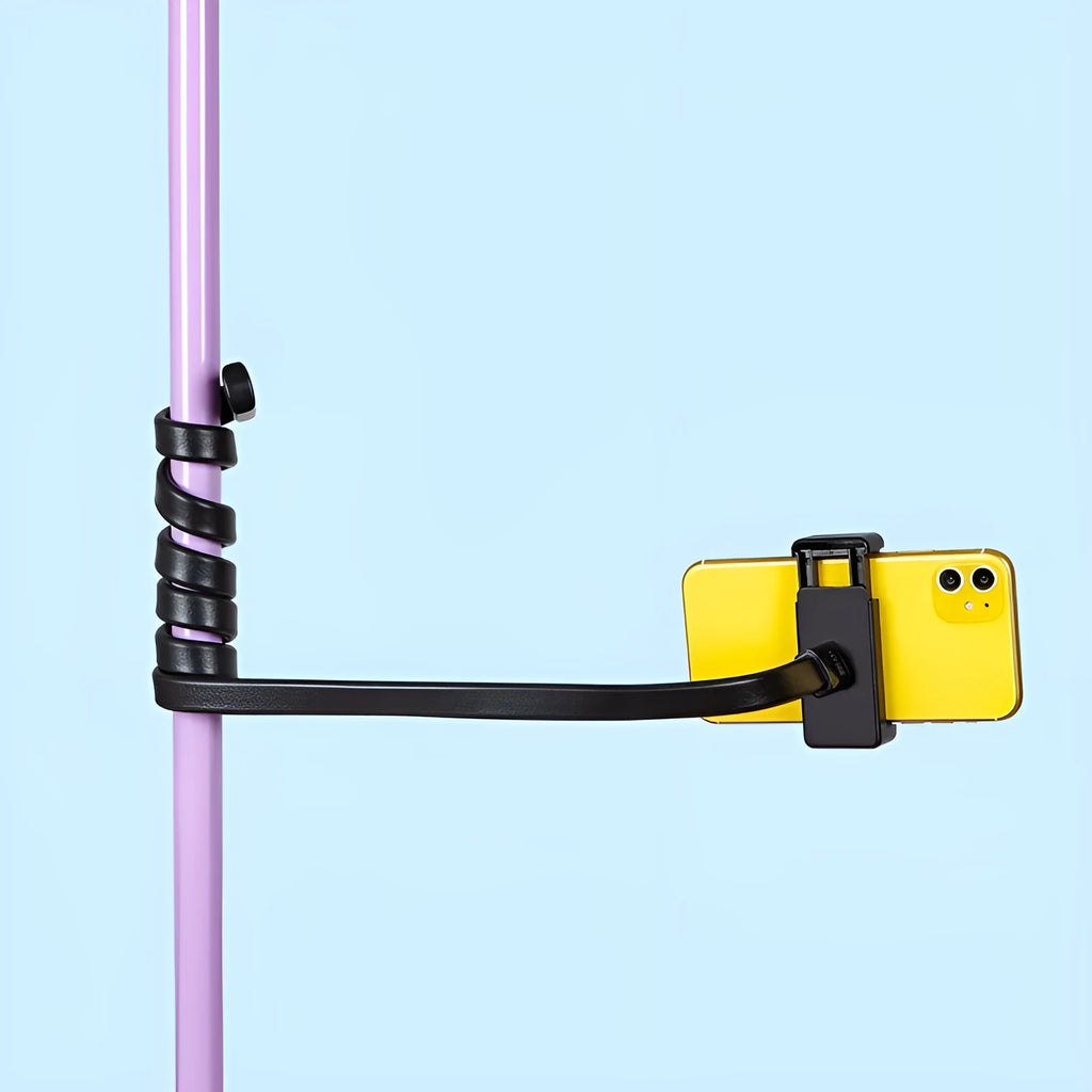 Flexible adjustable hose phone holder with bending design for live streaming positioning