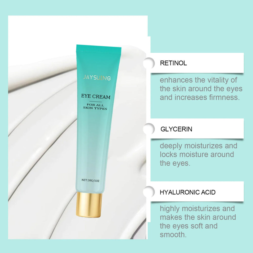 30g tube of retinol anti-aging eye cream with hyaluronic acid