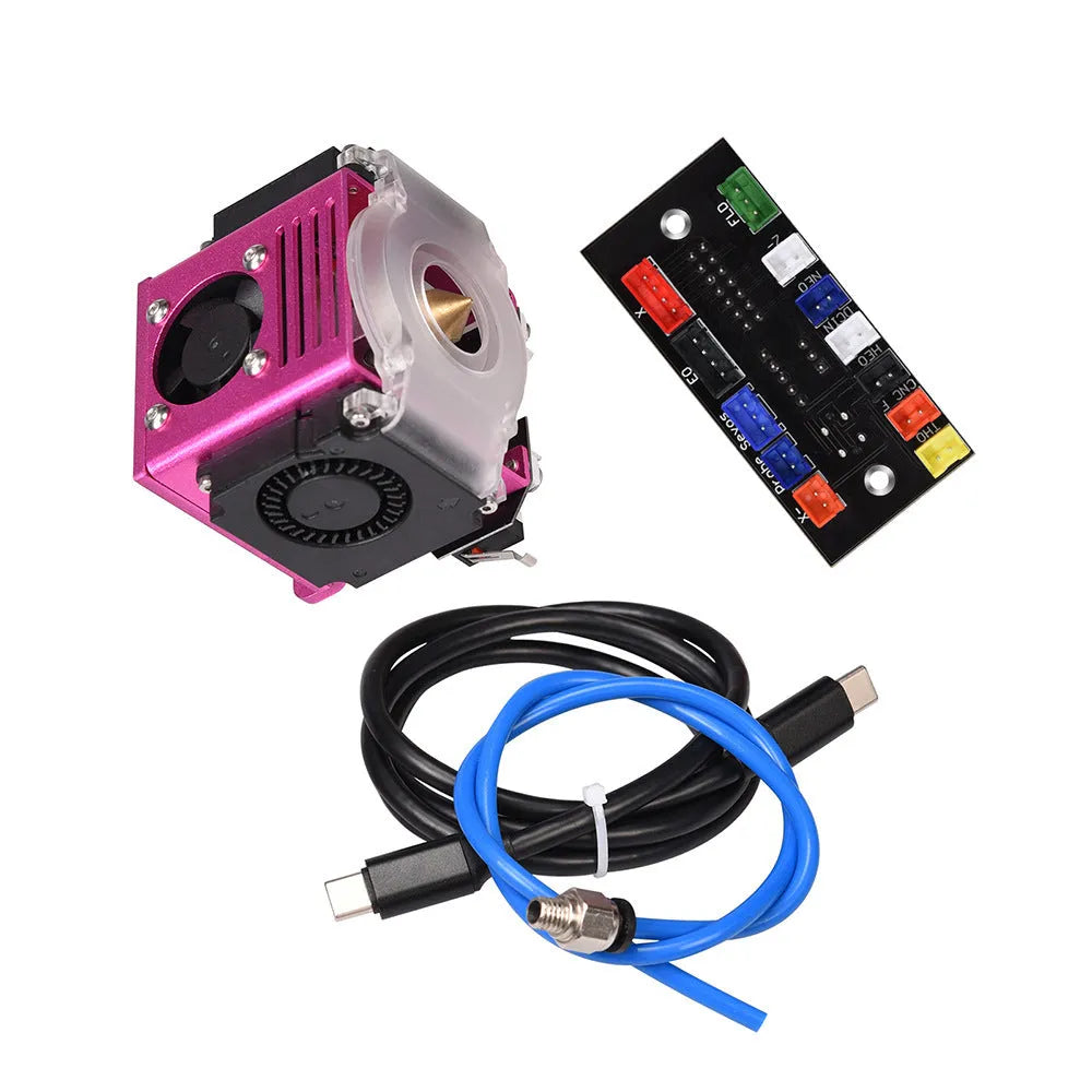 3D printer all metal extrusion head kit with black sheet metal suit and print head set
