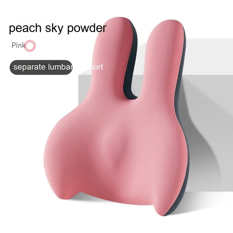 Flat style car seat cushion and lumbar support pad set in a choice of five colours.