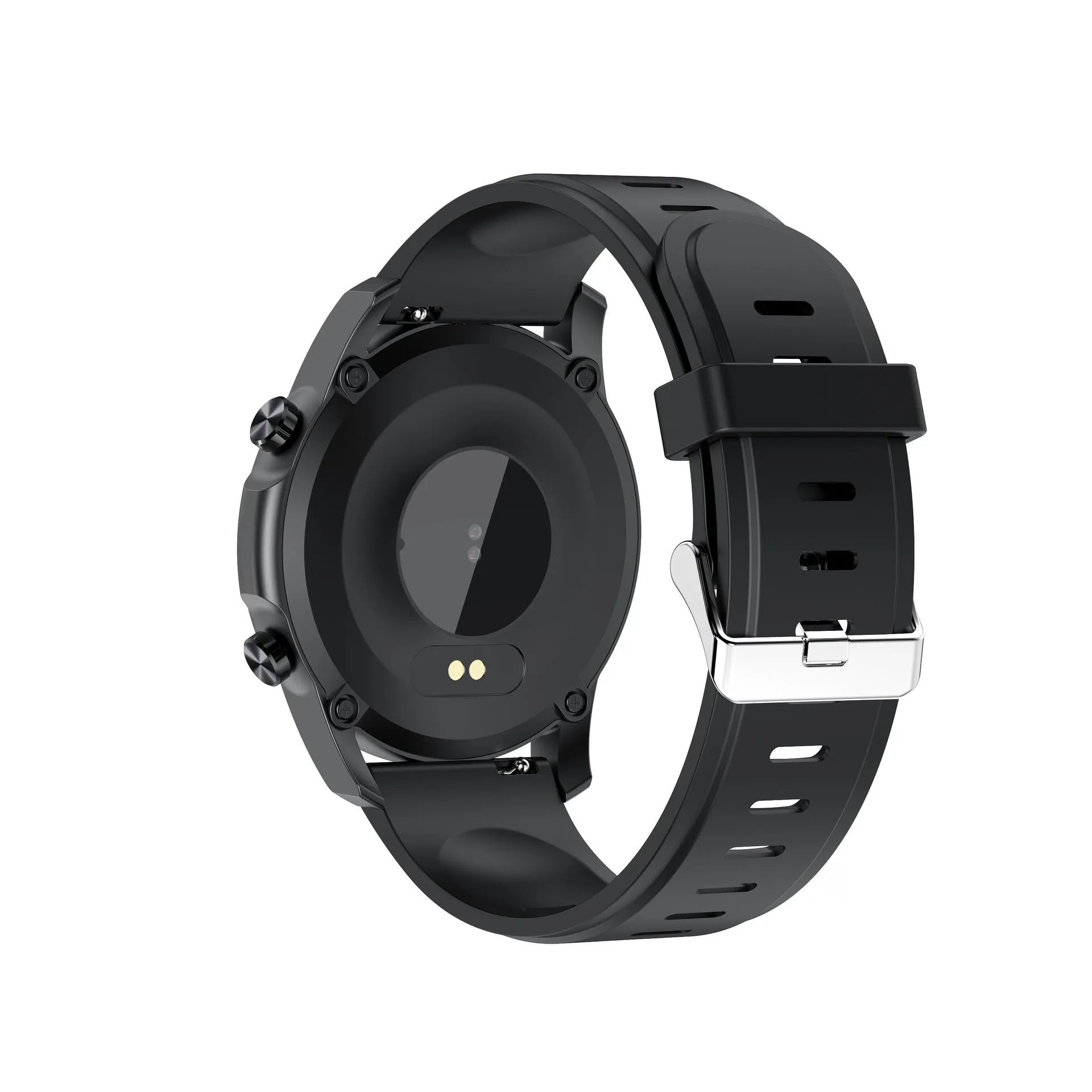 Youth2 black zinc alloy smart bracelet with screen displaying body temperature.