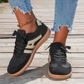 Retro training shoes sneaker with round toe, low top design and front lace-up in multiple colour options
