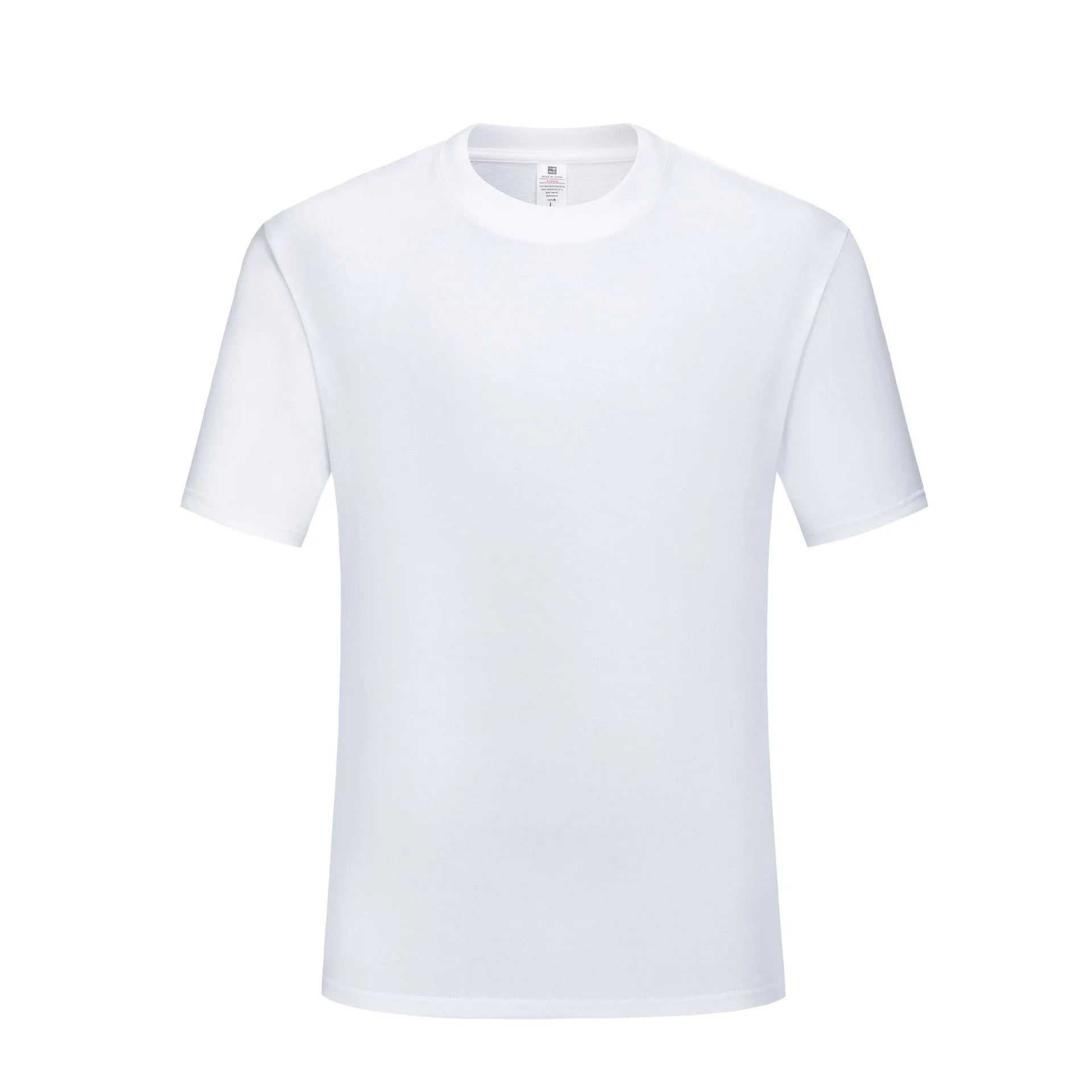 Men's black and white pure cotton loose fit round neck T-shirt on size chart