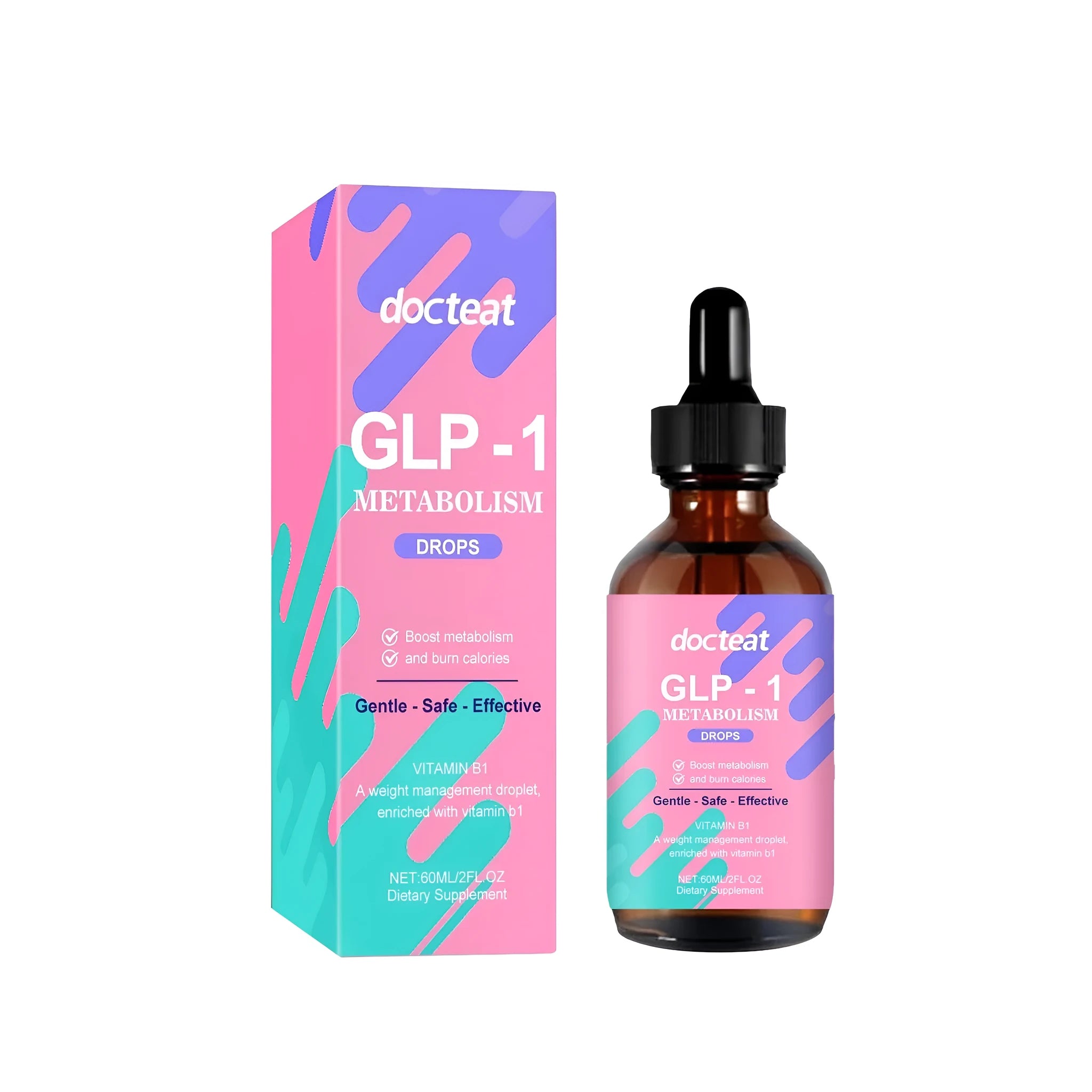 60ml bottle of plant extract drops with loquat grapefruit mint extract and vitamin B1