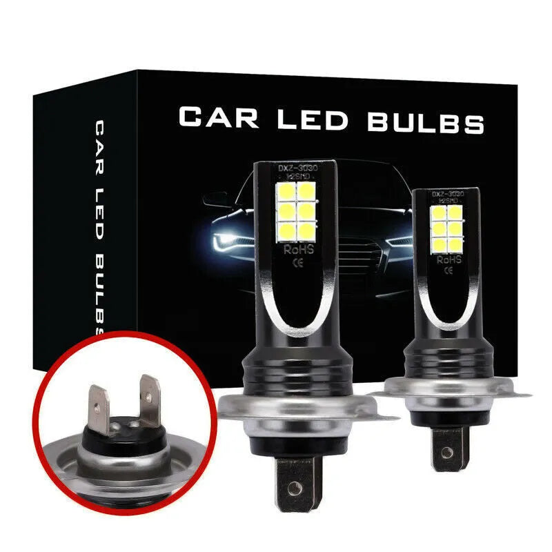 H7 110W LED fog light bulb with aluminium housing and 12 SMD LEDs.