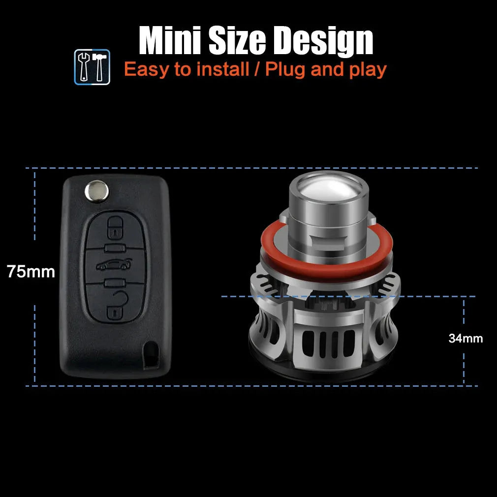 H11 36W laser fog lamp car headlight bulb with 6000K colour temperature and aviation aluminium alloy body.