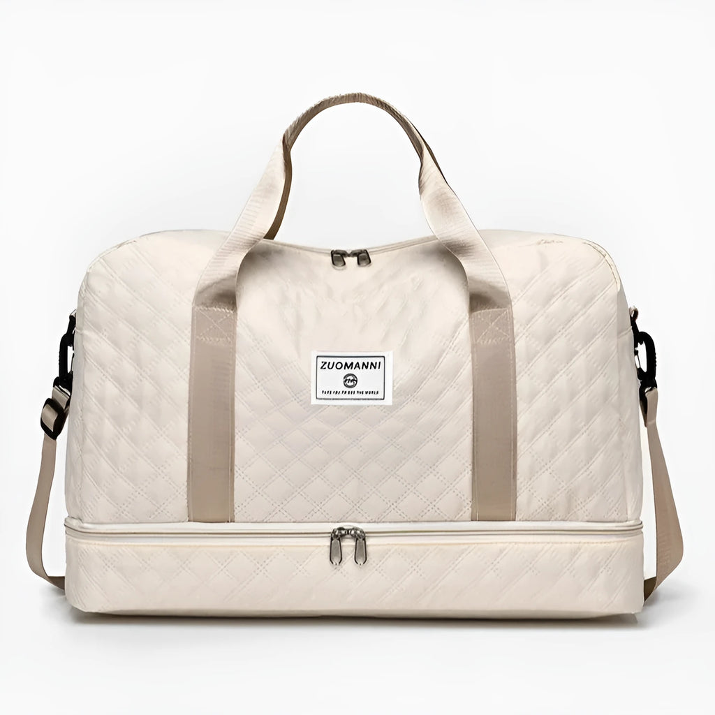 Large capacity Oxford cloth travel bag in street style with sewing thread detailing